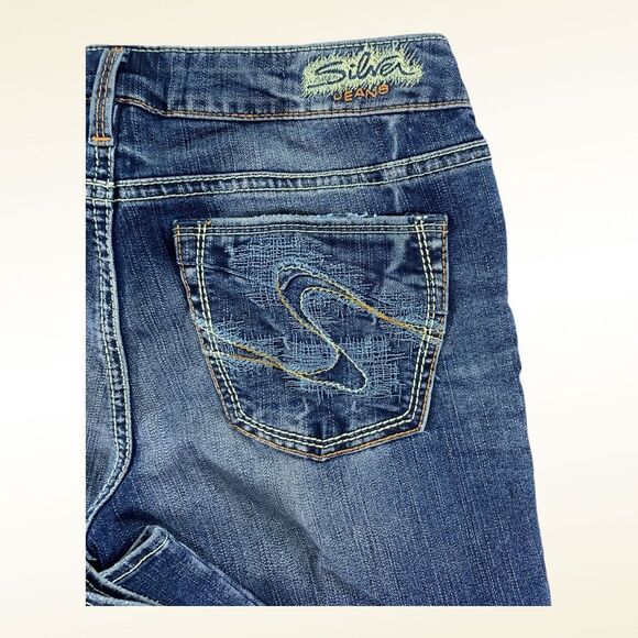 Silver Jeans Womens 29x31 Aiko Bootcut Stretch Medium Wash Denim - Picture 3 of 12